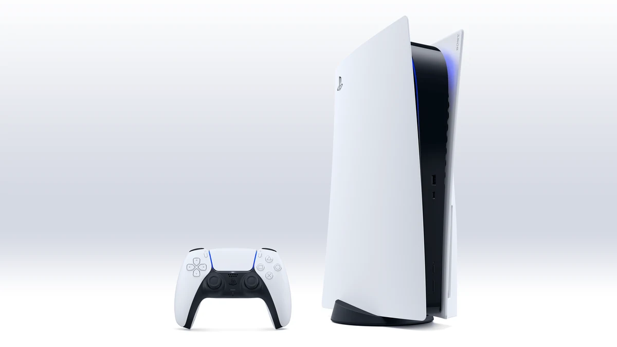 Imagem oficial do PlayStation 5 usada no anúncio de suporte a VRR